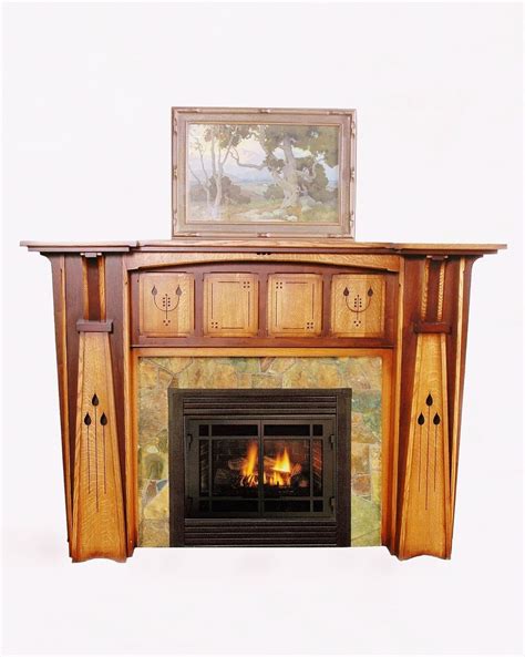 Handmade Arts And Crafts Style Fireplace Mantel By Red Poppy