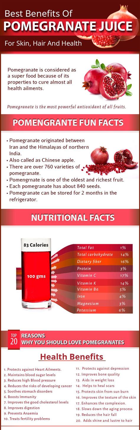 The delicious fruit that everyone loves to have is pomegranate. The Benefits Of Pomegranate Juice For Your Skin, Hair And ...