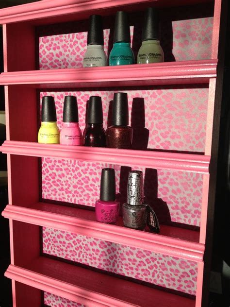 10 minutes, $10 and 1 tool diy nail polish rack: Nail Polish Rack, Pink Cheetah byAlegory - Various Color ...