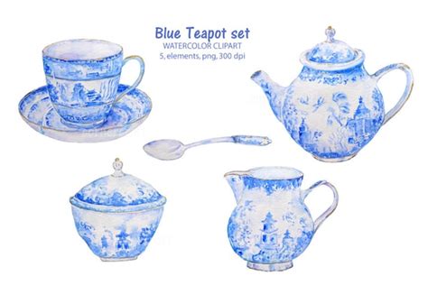 Blue Tea Cup Clip Art