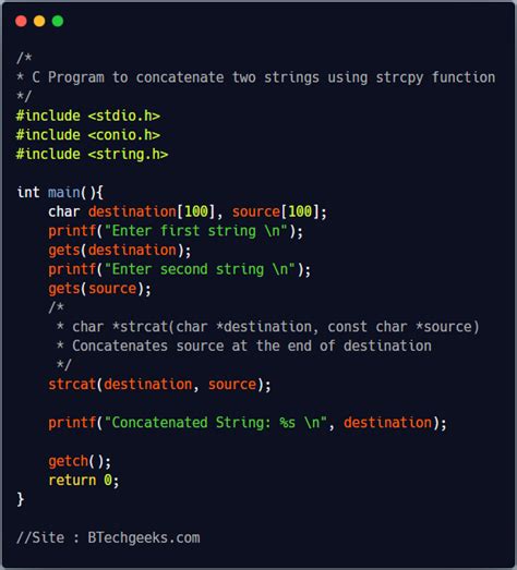 C Program To Concatenate Two Strings Without Using Strcat Riset
