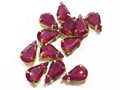Fuchsia Pink Opal Drop Resin Stones With Catcher 10x6 Mm At Rs 14800