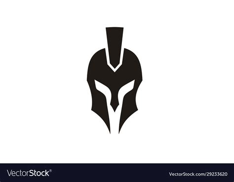 Greek Sparta Spartan Warrior Helmet Armor Logo Vector Image