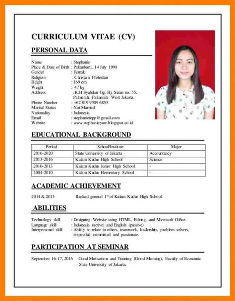 Contoh cv terbaik yang dilirik hrd. Contoh Cv Terbaik Yang Dilirik Hrd : 20 Contoh CV Lamaran ...