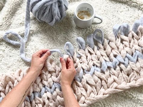 How To Hand Knit A Chunky Blanket SimplyMaggie Com