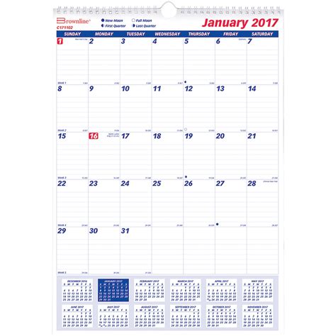 Brownline Monthly Wall Calendar - LD Products