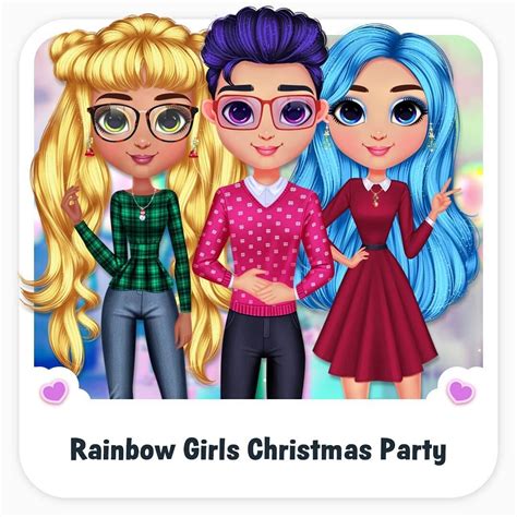 cutedressup games rainbow girls christmas party