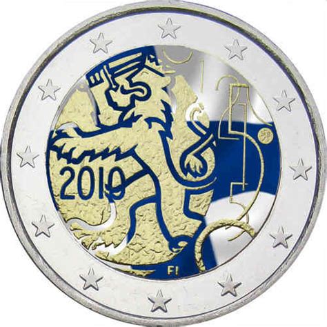 2 Euro Finlande 2010 150 Ans De La Monnaie Couleur 1 Eurocollection