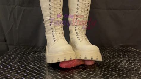 dangerous cock trample white and black combat boots with tamystarly