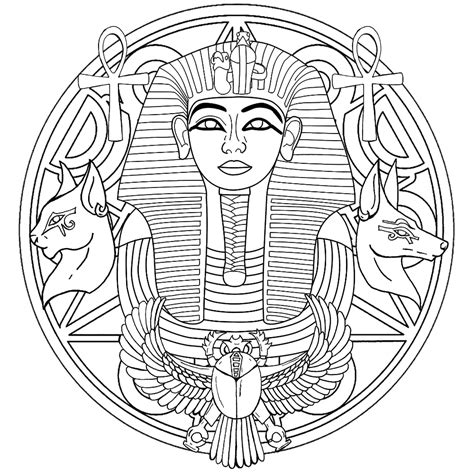 The Tutankhamun Mandala Second Version Tutankhamun Was An Egyptian