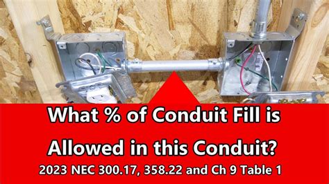 What Of Conduit Fill Is Allowed For This Conduit 2023 Nec 30017