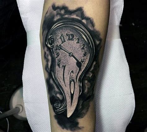 40 Cool Melting Clock Tattoo Designs For Men 2023 Guide