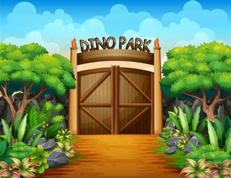 Clip Art Of Zoo Entrance Illustrations Royalty Free