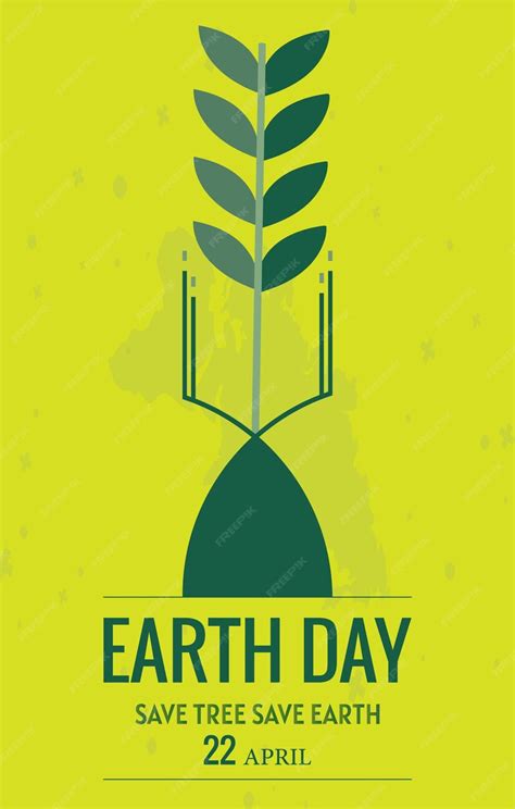 Cartel Del Día De La Tierra Con Letras Del Día De La Tierra 22 De Abril