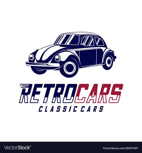 Classic Cars Logo Design Vintage Automotive Vector Image