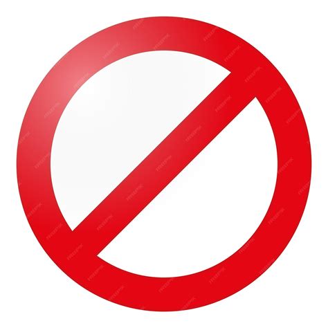 Señal De Stop Señal De Prohibición Roja Símbolo Prohibido Vector