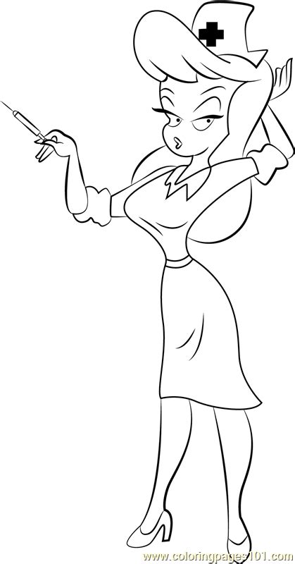 nurse coloring page  animaniacs coloring pages coloringpagescom