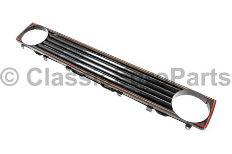 Euro Headlight Badgeless Grill Red Strip For Vw Citi Golf Mk1 Gti Gtd
