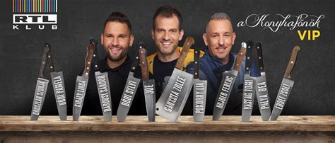 Válogatott szakácsok versengenek a televízió nyilvánossága előtt, hogy a szakértő zsűri eldöntse, melyikükből lesz top chef, aki jelentős pénzösszeggel gazdagodva, akár saját. A Konyhafőnök VIP szereplői - nlc.hu