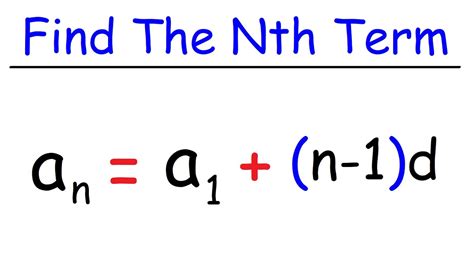 Given the first few terms of a cubic sequence, we find its formula u n = a n 3 + b n 2 + c n + d using the following four equations : How To Find The Nth Term of an Arithmetic Sequence - YouTube