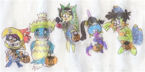 Casagrande Pokekids In Their Halloween Costumes By Alextheanimator On