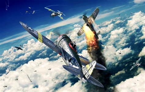 Free download Wallpaper Thunderbolt P 47 Dogfight WWII Fw190 Jug P 47D ...