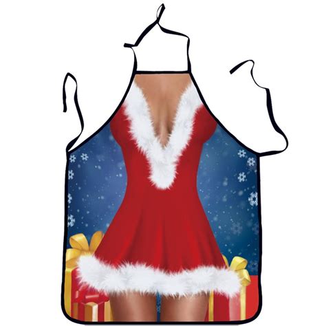 Hot Spoof Sexy Novelty Apron For Women New 2018 Christmas Apron Bbq