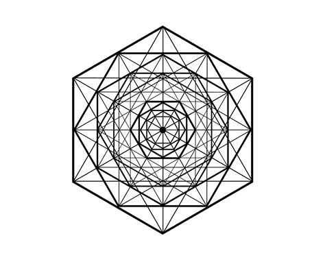 Hexagonal Mandala Sacred Geometry Magic Hexagram Abstract Geometric