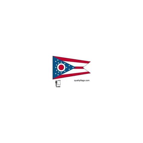 Ohio State Flag Wpole Hem 3x5 Nylon Quality Flags