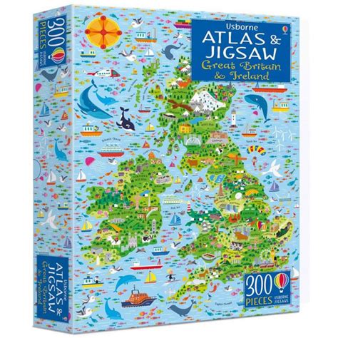 Usborne Atlas And Jigsaw Great Britain And Ireland Fun Learning