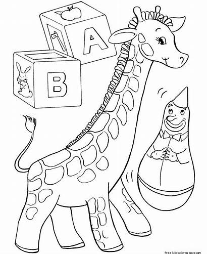 Coloring Christmas Toys Toy Pages Printable Giraff