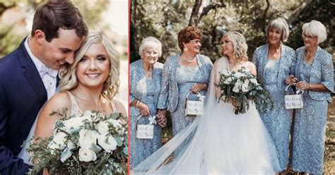 bride s four grandmothers were the flower girls at her wedding small joys