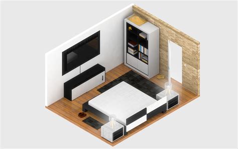Isometric Modern House Interior Design Wallpapers Hd Desktop And