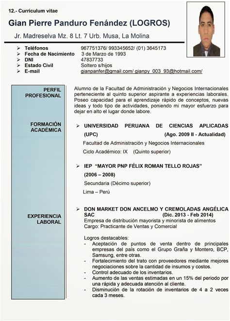 Cv new graduates photo cv. Modelo De Curriculum Vitae Upc - Modelo De Curriculum Vitae