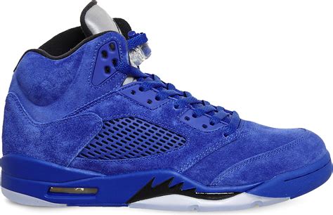 Lyst Nike Air Jordan 5 Retro Suede Trainers In Blue For Men