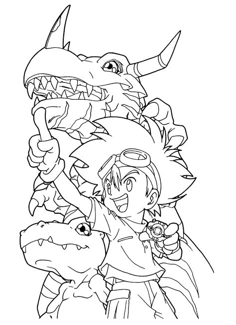Coloring Page Digimon Coloring Pages 101