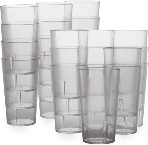 Restaurant Grade Bpa Free 12oz Clear Plastic Cup 24 Pk Break Resistant Drinking