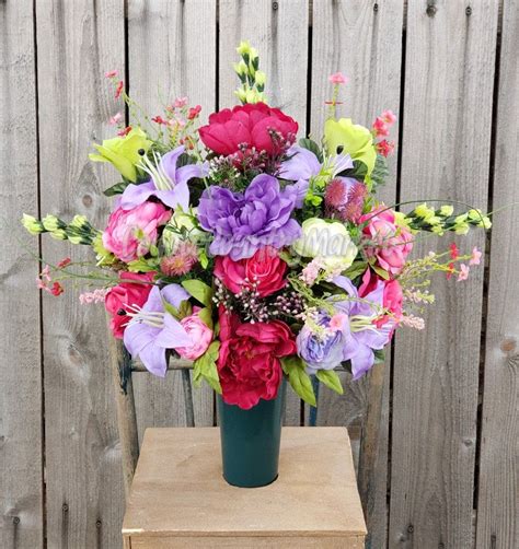 Expert florists and handmade artisan bouquets. Cemetery Flower Vase With Stake-Flowers For Grave-Grave ...