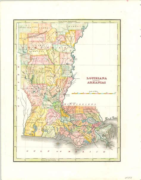 Louisiana And Part Of Arkansas Curtis Wright Maps