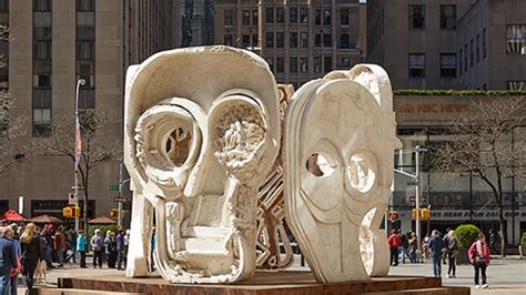 Five Massive Masks Take Over Manhattans Rockefeller Center Thanks To