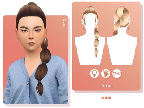 The Sims Resource Enriques4 Cass Hairstyle Child Version