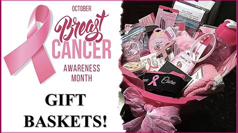 DOLLAR TREE DIY Breast Cancer Gift Baskets SUPPORTING BREAST CANCER