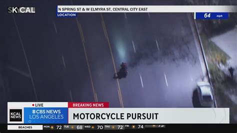 Motorcyclist Speeds Through Downtown Los Angeles Youtube