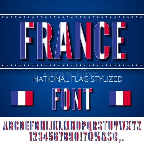 France flag alphabet. stock vector. Illustration of letter - 20219444