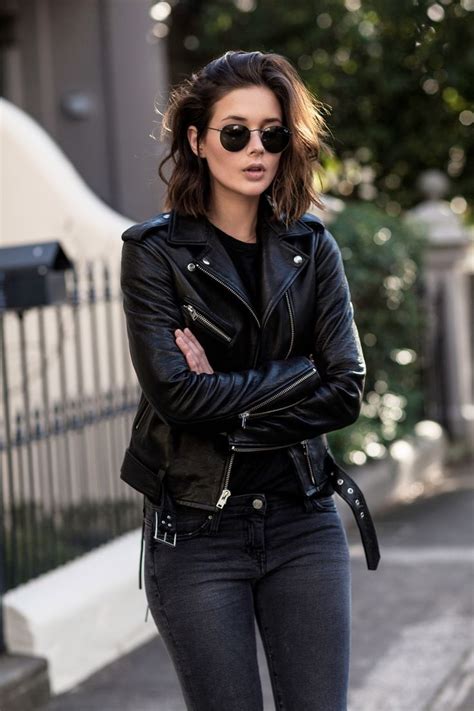 All Black Outfits With Leather Jacket 2023