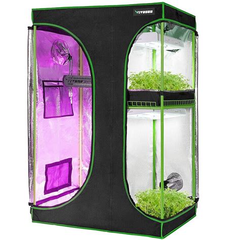 Kingso 2 In 1 Grow Tent 72 Plant Growing Tents Reflective Mylar Indoor