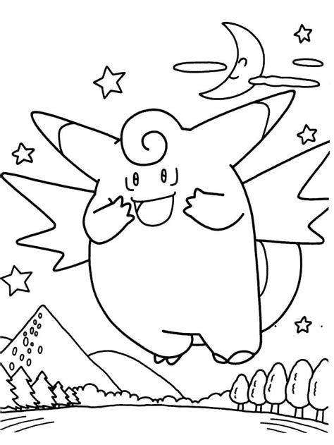 Dibujos De Clefable Pokemon Para Colorear Para Colorear Pintar E