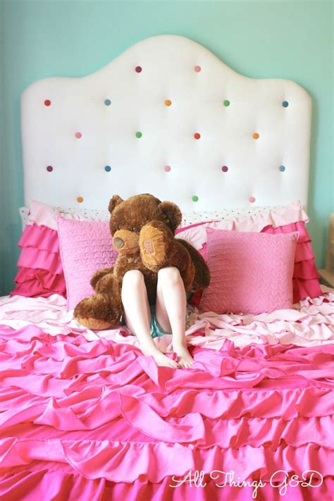 kates diy polka dot headboard   gd