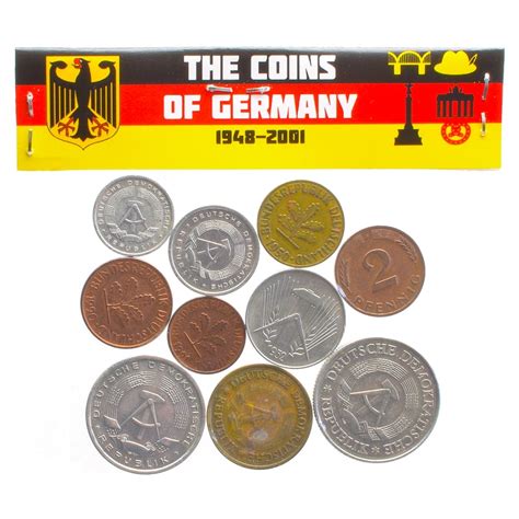 10 Different German Coins From East West And Federal Germany Etsy