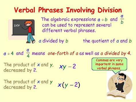 Verbal Phrases Involving Addition The Algebraic Expression A